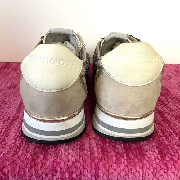 Crime London Speed Mesh Leather Sneakers Size EU 39/US 8.5 - Picture 5 of 10